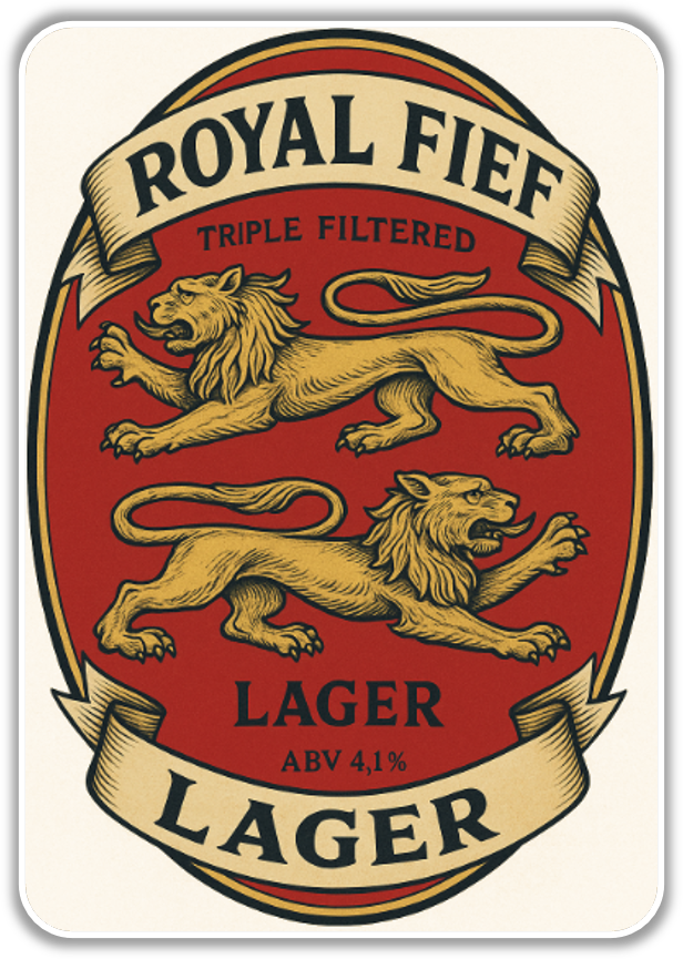 Royal Fief lager label
